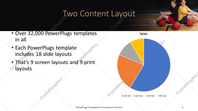 Two Content presentation slide layout