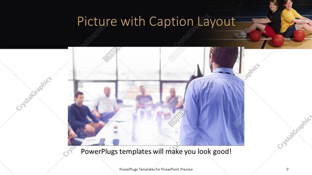 Picture with Caption presentation slide layout