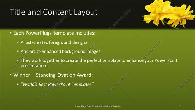 Title and Content presentation slide layout