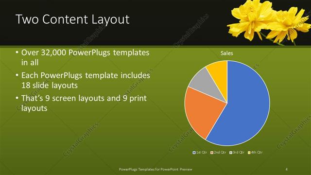 Two Content presentation slide layout