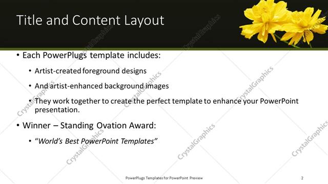 Title and Content presentation slide layout