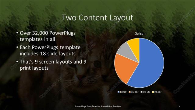 Two Content presentation slide layout