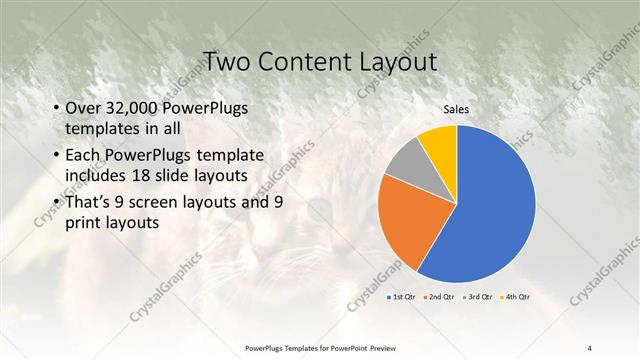 Two Content presentation slide layout