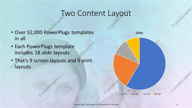 Two Content presentation slide layout