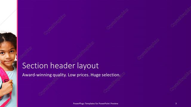 Section Header presentation slide layout