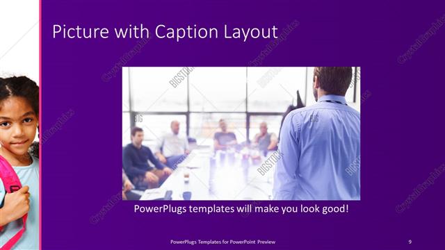 Picture with Caption presentation slide layout