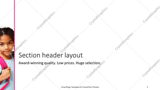 Section Header presentation slide layout