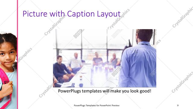 Picture with Caption presentation slide layout