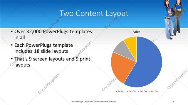 Two Content presentation slide layout