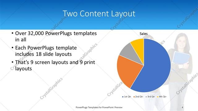 Two Content presentation slide layout