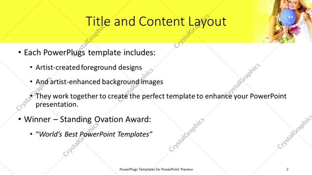 Title and Content presentation slide layout