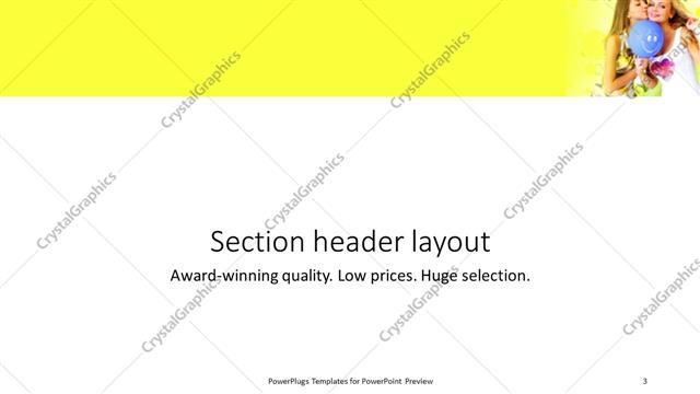 Section Header presentation slide layout