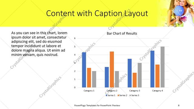 Content with Caption presentation slide layout