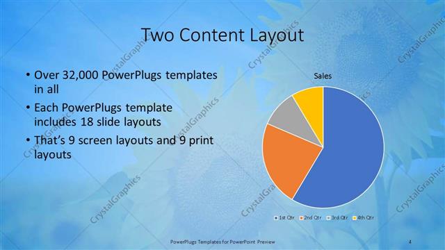 Two Content presentation slide layout