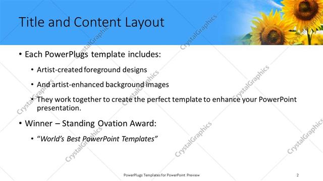 Title and Content presentation slide layout