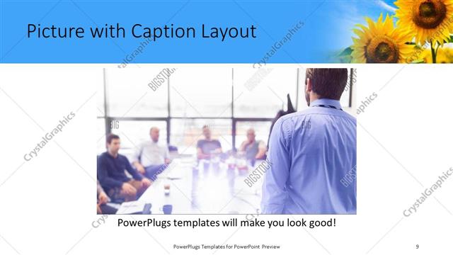 Picture with Caption presentation slide layout