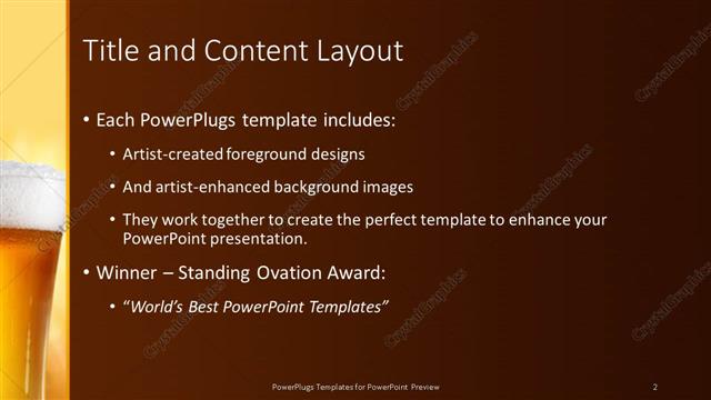Title and Content presentation slide layout