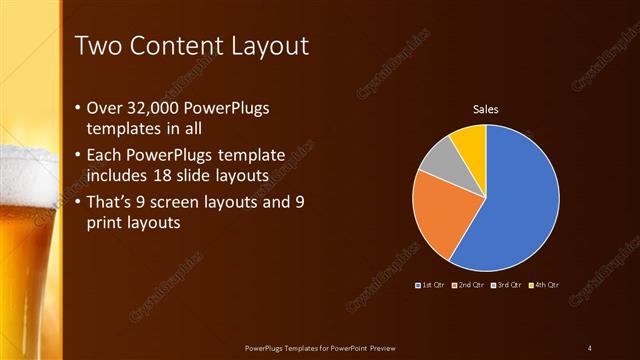 Two Content presentation slide layout