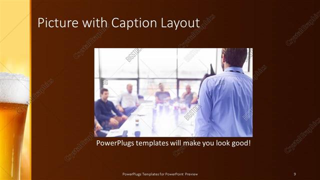 Picture with Caption presentation slide layout