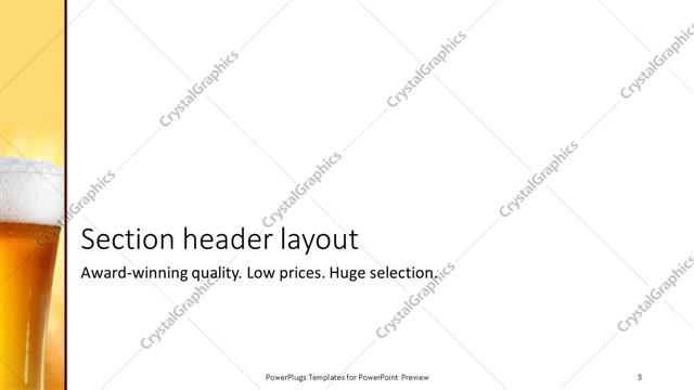 Section Header presentation slide layout