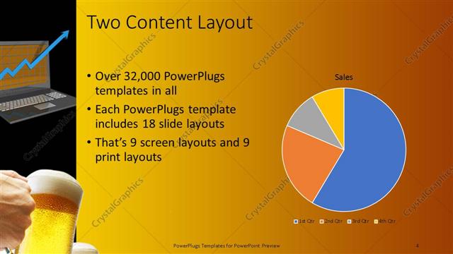 Two Content presentation slide layout