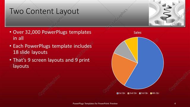 Two Content presentation slide layout
