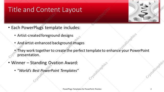 Title and Content presentation slide layout