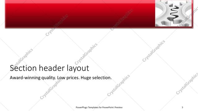 Section Header presentation slide layout