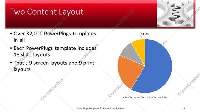 Two Content presentation slide layout