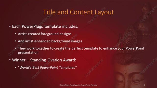 Title and Content presentation slide layout
