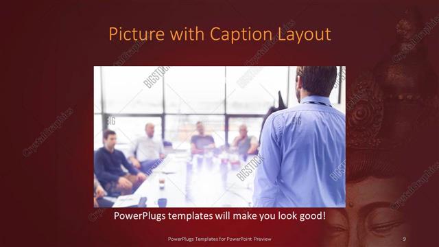 Picture with Caption presentation slide layout