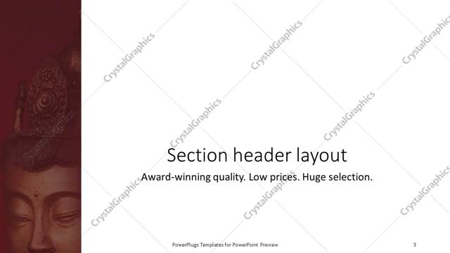 Section Header presentation slide layout