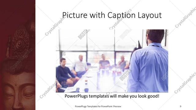 Picture with Caption presentation slide layout