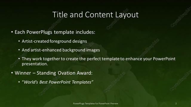 Title and Content presentation slide layout