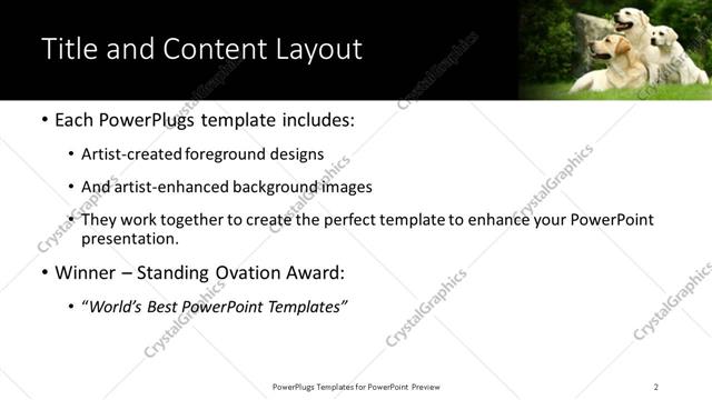 Title and Content presentation slide layout