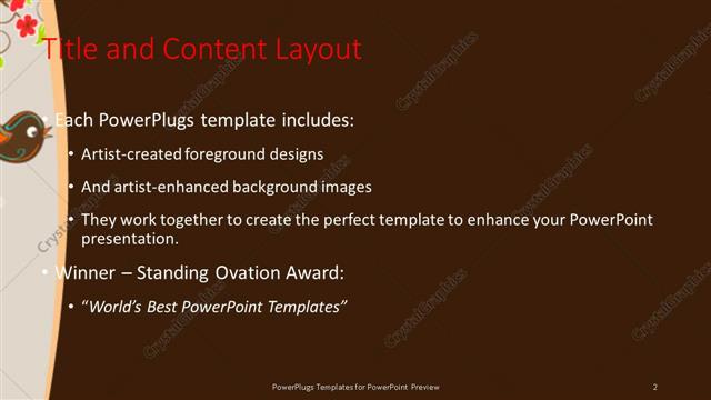Title and Content presentation slide layout