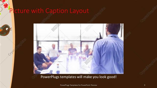 Picture with Caption presentation slide layout