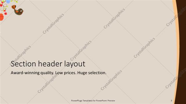 Section Header presentation slide layout