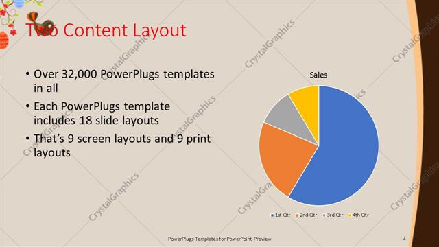 Two Content presentation slide layout