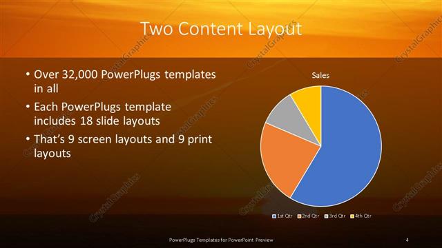 Two Content presentation slide layout