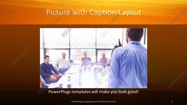 Picture with Caption presentation slide layout