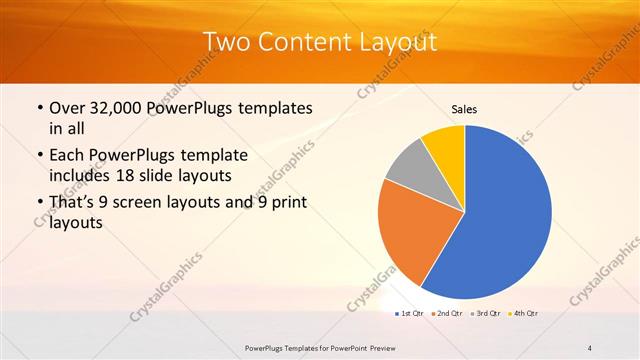 Two Content presentation slide layout