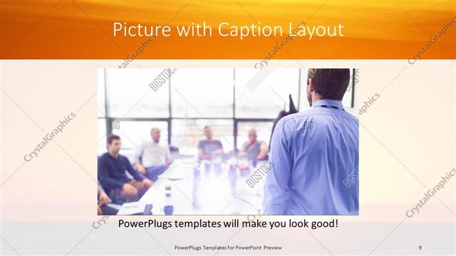 Picture with Caption presentation slide layout