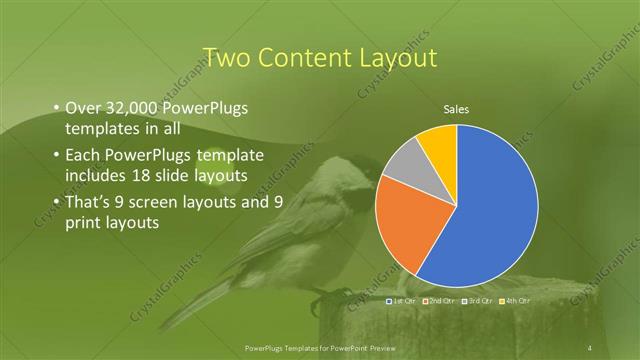 Two Content presentation slide layout