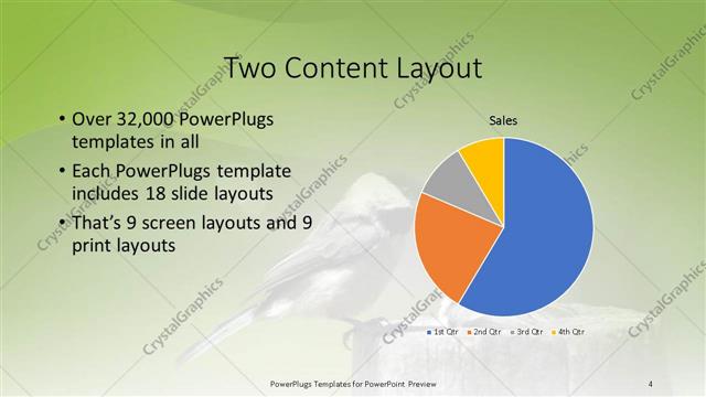 Two Content presentation slide layout