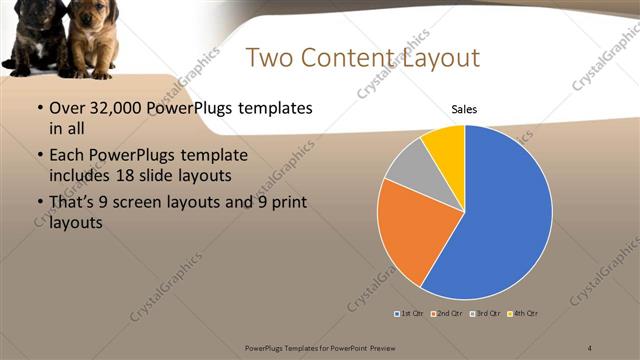 Two Content presentation slide layout