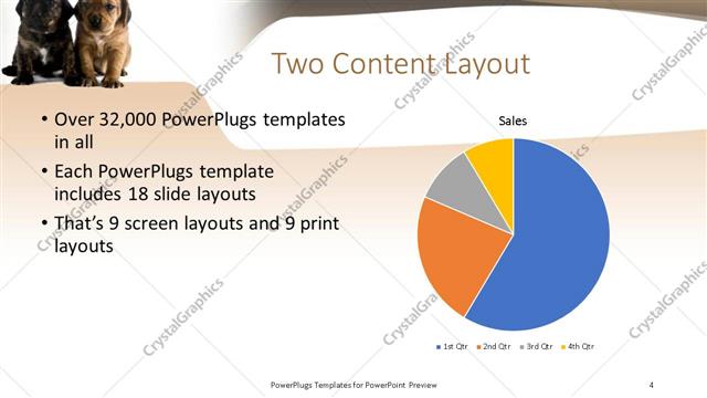 Two Content presentation slide layout