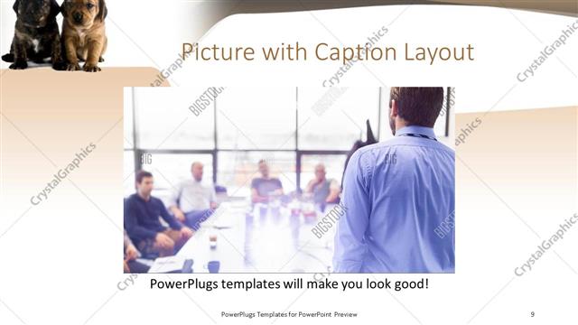 Picture with Caption presentation slide layout