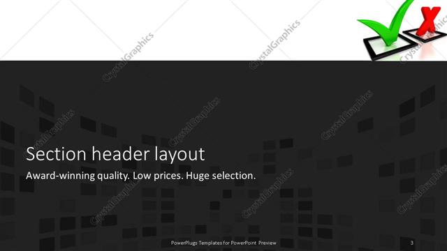 Section Header presentation slide layout