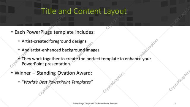 Title and Content presentation slide layout